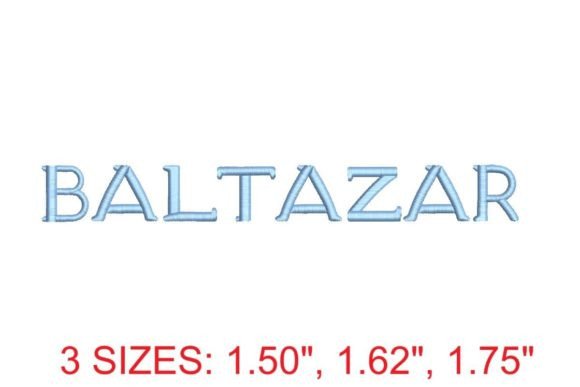 Baltazar Embroidery Font