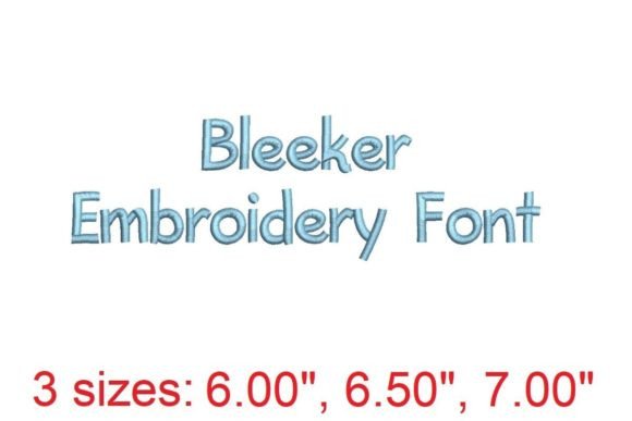 Bleeker Embroidery Font
