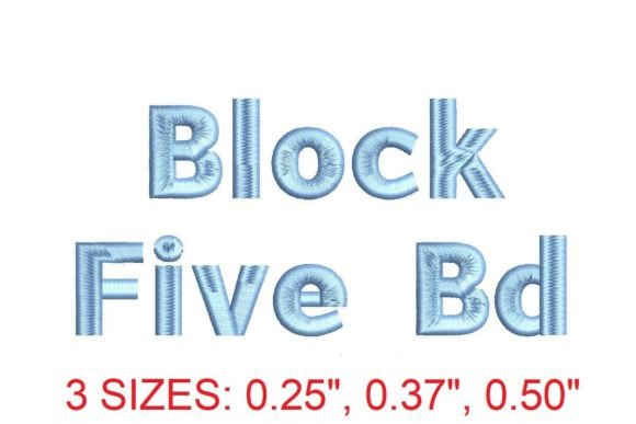 Block Five Bold Embroidery Font