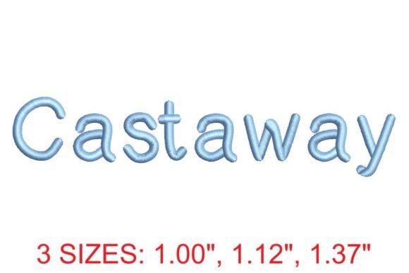 Castaway Embroidery Font