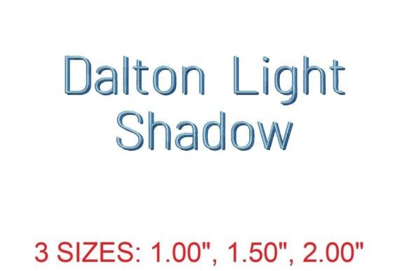Dalton Light Shadow Embroidery Font