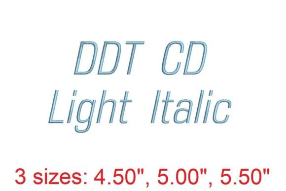 DDT CD LT IT Embroidery Font