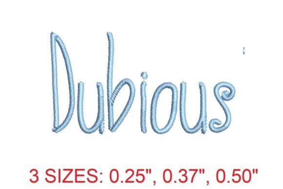 Dubious Embroidery Font