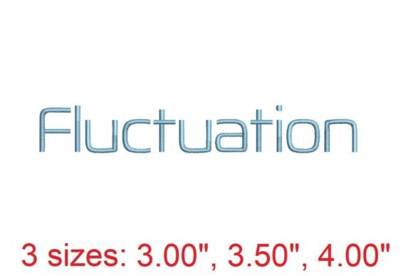 Fluctuation Embroidery Font