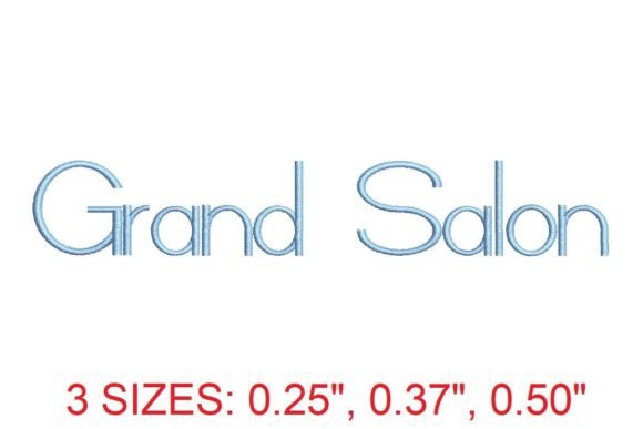 Grand Salon Embroidery Font