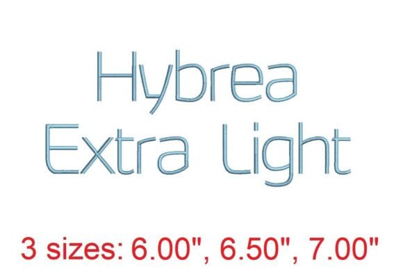 Hybrea XI Embroidery Font