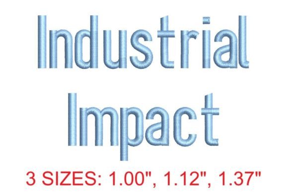 Industrial Impact Embroidery Font