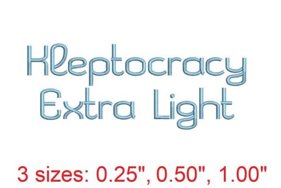Kleptocracy EX LT Embroidery Font