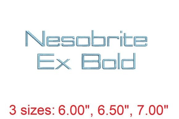 Nesobrite EX Bold Embroidery Font