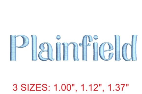 Plainfield Embroidery Font