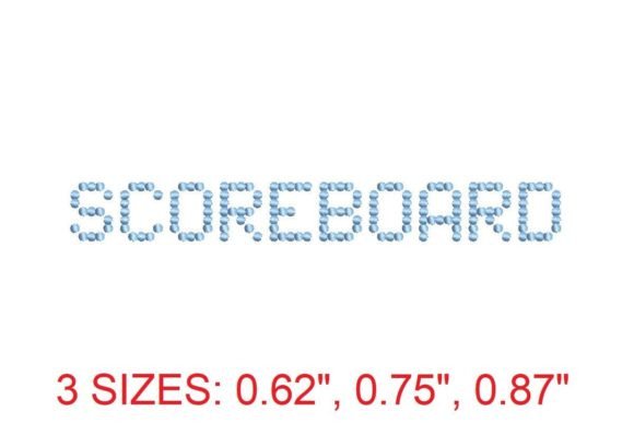 Scoreboard Embroidery Font