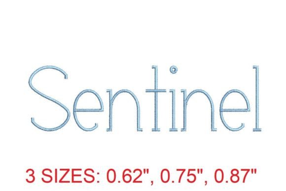 Sentinel Embroidery Font